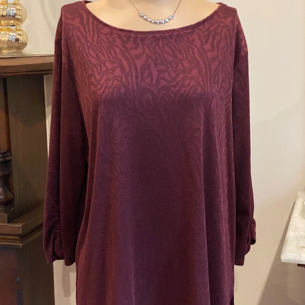 Chico's Burgandy Shirt | Size 3‎